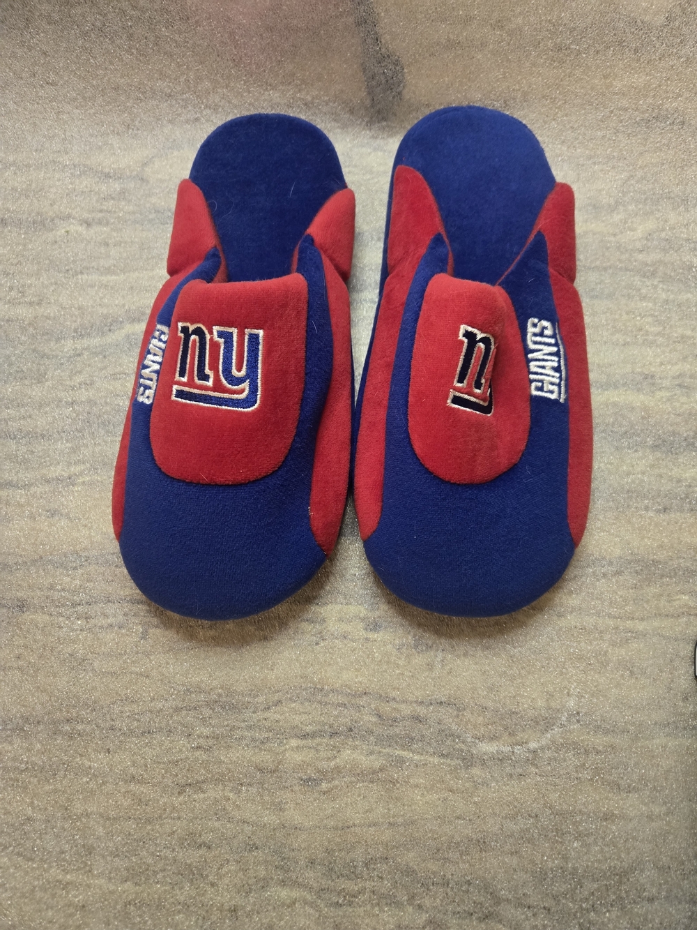 New York Giants Red & Blue Fleece Slippers